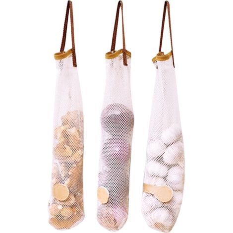 de 3 sacs de rangement suspendus pour fruits et légumes de