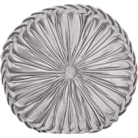 Dekokissen UDALA Samtstoff 40 x 40 cm Grau Ohne Muster (1/5)