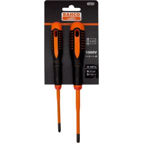 SET 2 DESTORNILLADOR ERGO PUNTA COMBI PH1/2 AISLO INTEGRADO - BAHCO