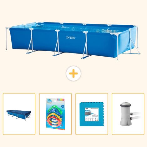 Intex Piscine Tubulaire Rectangulaire - 450x220x84 cm - 5-pièces S48 (1/5)