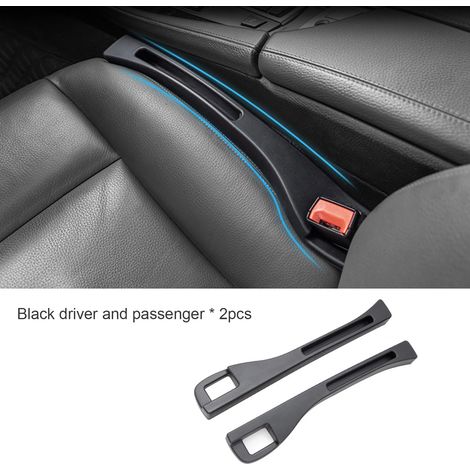 (Lot de 2 noirs) Joints souples universels pour sièges auto, compatibles avec coques de téléphone, joints latéraux étanches, accessoires intérieurs auto (1/5)