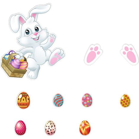 15 aimants de réfrigérateur en forme de lapin de Pâques, autocollants magnétiques en forme d'œuf de Pâques, décoration pour la maison et la cuisine. (1/5)