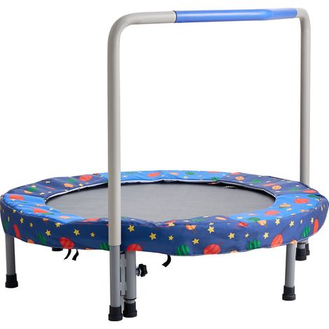 Mophorn Trampolín para niños de 36", trampolín para interiores y exteriores de 3 pies, mini trampolín plegable con asa, trampolín rebotador para niños pequeños