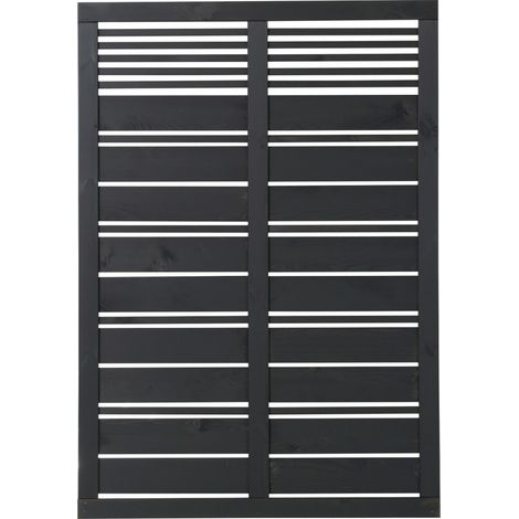 Plus Sichtschutzelement Silence 120 x 170 cm schwarz Holzzäune (1/2)
