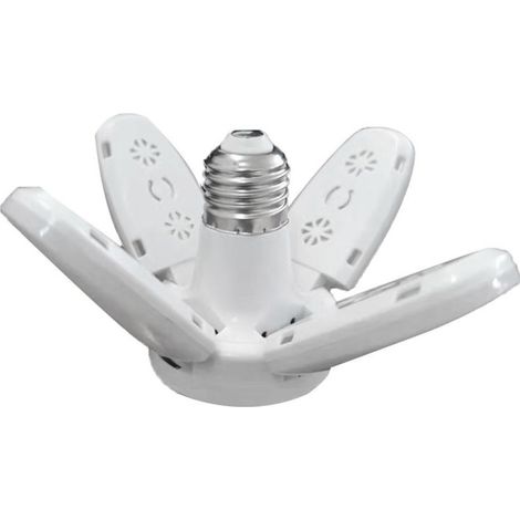 Irovami 28W 6000LM LED-Garagen-Deckenleuchte – 4 verstellbare Paneele, E27/E26 – Ideal für Werkstatt, Lagerhalle, Innenbereich (1/5)