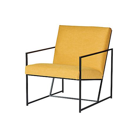 Sillón lounge STYLE  armazón negro  amarillo