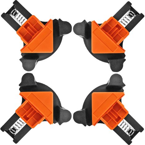 Kit de 4 pinces d'angle à 90° pour menuiserie, clips de fixation pratique pour assemblage perpendiculaire (1/5)