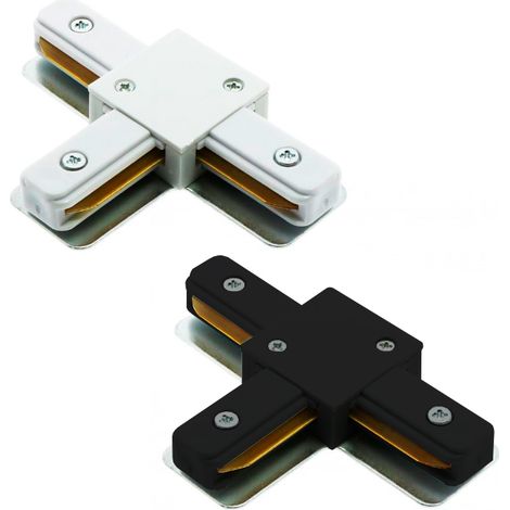 Connecteur en T pour Rail Monophasé Noir - Ledme - LM3256 (1/4)