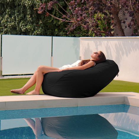 Puff Pera Polipiel Outdoor Negro Happers XXL
