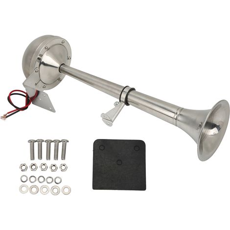 Trompette Klaxon Marine 328DB 12V 30W Acier Inoxydable Universel VXH1112MAR-C pour Bateaux, Camping-Cars, Yachts (1/5)