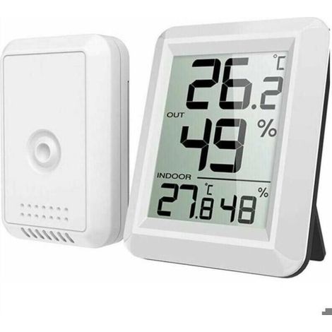Thermomètre Intérieur et Extérieur, Thermomètre Connecté avec Capteur Extérieure sans Fil, Thermomètre Hygrometre Numérique (1/5)