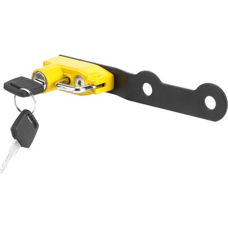 Crochet de fixation antivol en alliage d'aluminium pour casque de moto YAMAHA MT-10/FZ-10 2016 (Jaune) (1/5)