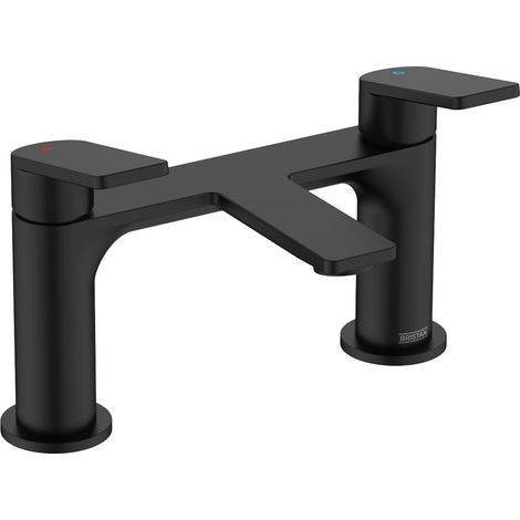 Bristan Frammento Bath Filler Tap Pillar Mounted - Black