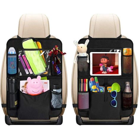 Carabine arrière pour siège d'organisateur de tablette de tablette de rangement Sac de rangement Sac de dossier de seau - 2 pièces (1/5)