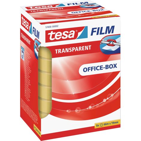 tesa OFFICE-BOX 57406-00002-01 tesafilm Transparent (L x B) 66 m x 19 mm 8 St.