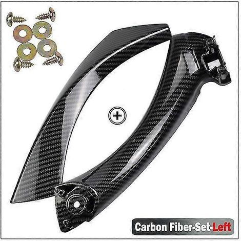 Poignée de porte intérieure gauche pour BMW E90 E91 et BMW Série 3 (berline) - Références : 51417230850, 51419150335, 51419150340 - Fibre de carbone (1/5)