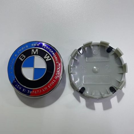Cache moyeu de roue BMW 68 mm avec logo jante style édition spéciale, enjoliveur central automobile compatible Série 1 3 5 7 X1 X3 X4 X5 X6, lot de 4 pièces