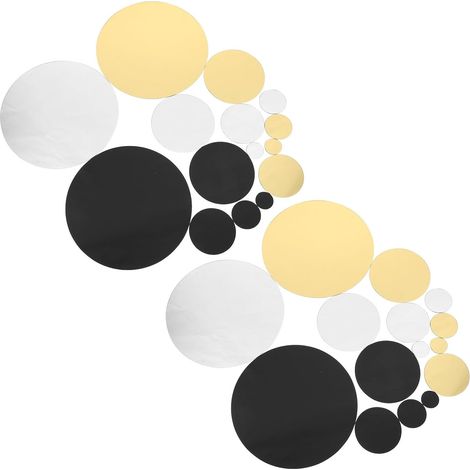 Stickers Muraux Miroir Ronds en Acrylique 96 Pièces, Autocollants Amovibles Faciles à Installer pour Décoration DIY Chambre et Couloir (1/5)
