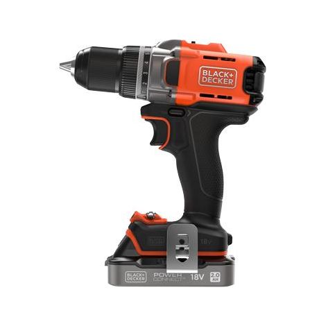 Trapano avvitatore 18V 2.0Ah – mandrino 13 mm – luce LED – Black+Decker BCD382D1XC
