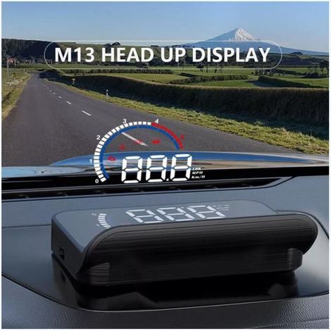 Affichage Tête Haute - Projecteur Pare-Brise M13 - Compteur Vitesse GPS LCD Grand Angle - Pour Voiture Essence OBD2/EOBD - 1 Pièce (1/5)