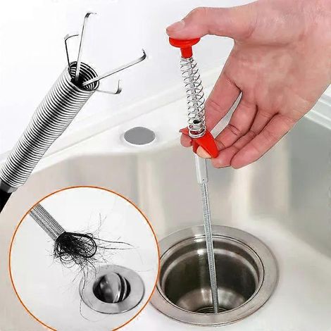 Outil de débouchage de toilettes à quatre griffes pour plomberie, outil manuel pour le nettoyage des cheveux et le débouchage des canalisations - JXLGV (1/4)