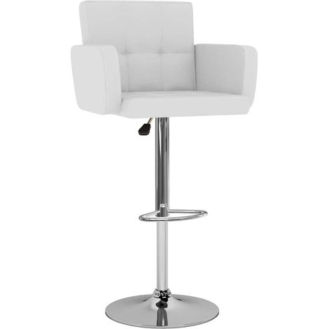 Maison Exclusive - Barhocker 2 Stk. Weiß Kunstleder
