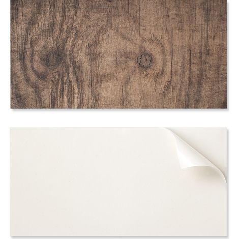 Panel de vinilo autoadhesivo con estampado para ba帽o, 100x50 cm, textura de madera natural.