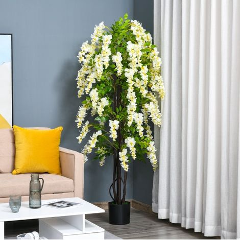 Pianta artificiale di glicine bianco in vaso, 165 cm, plastica, interno ed esterno HAVRYA (1/5)
