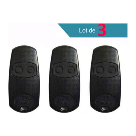 Telecommande d'origine Came TOP432EV 3 pieces. Frequence de code fixe 433,92 MHz
