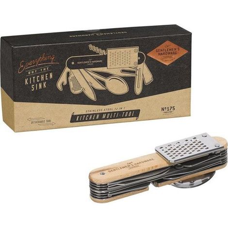 Ustensiles de cuisine - Pour camping et randonnée - 12 en 1 - Manche en bois (1/2)