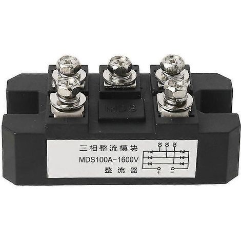 Redresseur à diodes triphasé MDS100A 100A 1600V, base en cuivre pour radiateur MDS100-16 (1/5)