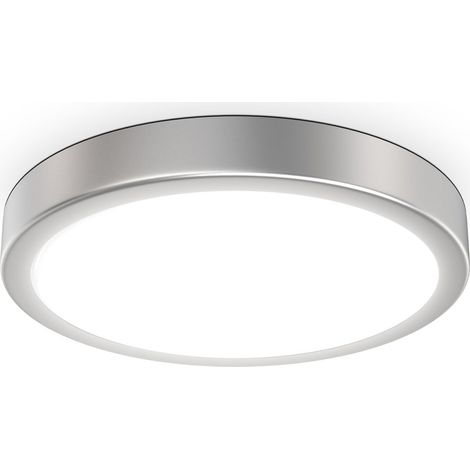 Plafonnier LED 18 W 4.000K 28cm 2.000lm Argenté lampe de plafond cuisine salon
