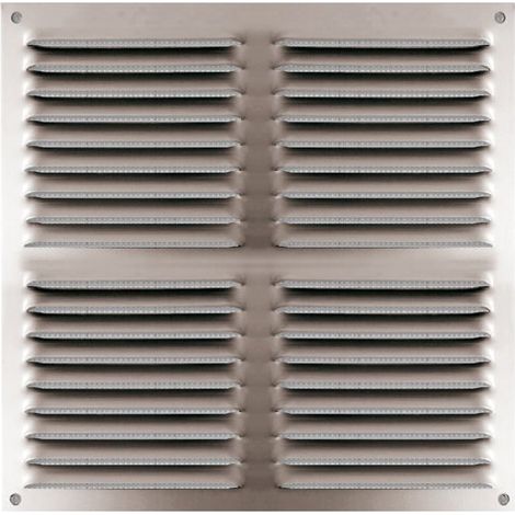 AUTOGYRE - Grille 300 x 300 mm alu anodisé avec moustiquaire