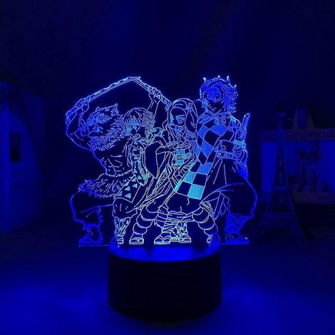 Lampe Anime Veilleuse LED Demon Slayer Lampe Tanjirou Kamado Lampe Zenitsu Agatsuma Lampe Nezuko Kamado Lampe Inosuke Hashibira Lampe 3D pour lit d'enfant (1/5)
