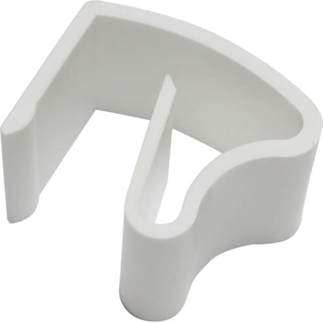 Supports de Serrage Universels pour Stores en Aluminium, 6 Pièces, avec Rail Supérieur en Acier, Montage sans Perçage ni Vis, Blanc, Plastique (1/5)