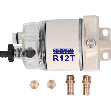 Zoternen Separatore di acqua e carburante Fydun Marine Filtro carburante avvitabile Portata 30 GPH con scarico autoventilato R12T 121R12T Sostituzione (1/5)