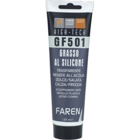 Grasso al silicone GF 501 faren 125ml trasparente idrorepellente x metallo plastica
