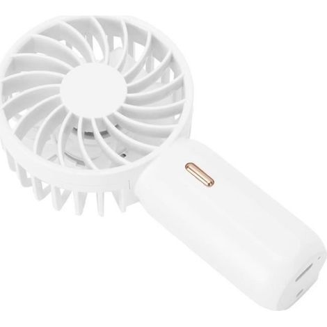 AYNEFY Mini-Ventilator, tragbarer Handventilator, kleiner, wiederaufladbarer USB-Ventilator für Reisen, Büro, Arbeitszimmer (Weiß) (1/4)