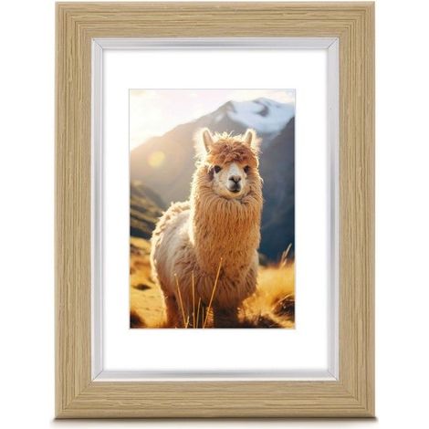 Cadre photo en plastique "Lima", chêne, 13 x 18 cm