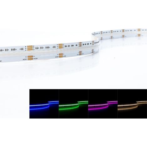 COB 24V RGBW LED Streifen 5M 16W/m 896LED/m 12mm - Farbwechsel RGB+3000K - Schutzart: IP20