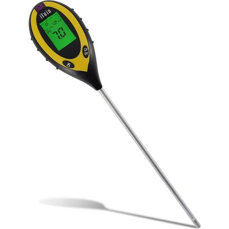 en 1 sol pH mètre jardin pelouse sol humidimètre lumière du soleil température testeur d'humidité plante eau moniteur (1/5)