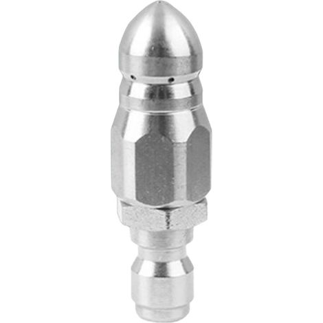 Buse d'égout en acier inoxydable à bouton, buse de pulvérisation pour tuyau de vidange sous pression, pour le nettoyage des canalisations de voiture et de maison - 4 points avant, 1 après, 6