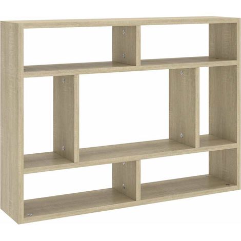 Wall Shelf Sonoma Oak 75x16x55 cm Engineered Wood vidaXL