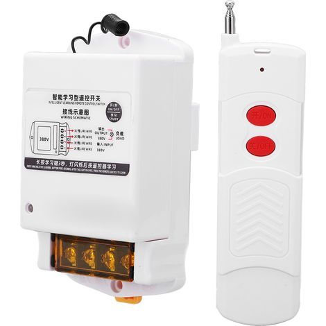 Commutateur de télécommande RF intelligent, multifonctionnel, sans fil, pour alarme et pompe à eau, AC 380V (1/5)