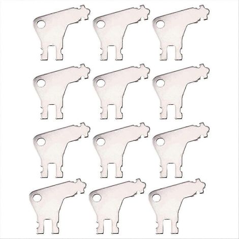 Lot de 12 clés pour distributeur de papier essuie-tout Pacific, clé de rechange pour distributeur de papier toilette en fer, ouvre-porte-papier toilette (1/5)
