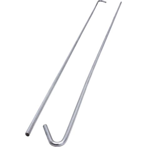 PROTEKTOR Fil de suspension avec crochet pour suspensions pour cloisons sèches 100 pièces, argent, accessoires pour profilés de plafond, Made in Germany - 500mm