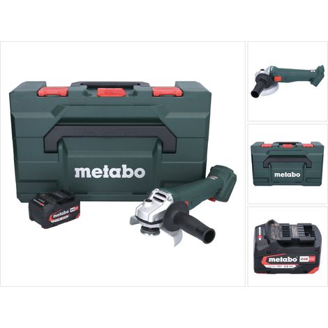 Metabo W 18 7-125 Smerigliatrice angolare a batteria 18 V 125 mm + 1x batteria 4,0 Ah + metaBOX - senza caricabatterie