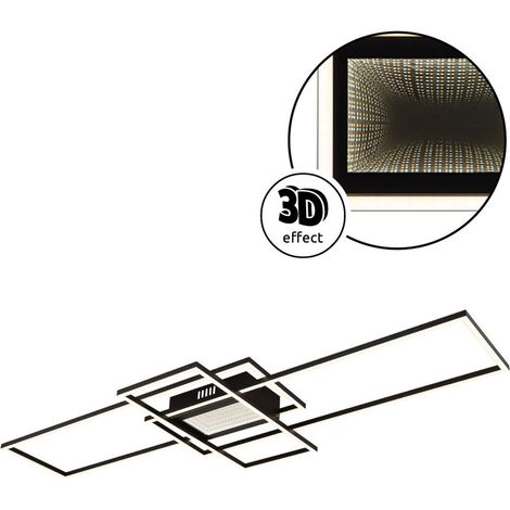 Globo - plafón - SAUNDERS - negro - metal - LED - 48468-60
