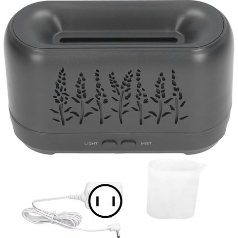Diffuseur d'huiles essentielles silencieux 200ml, recharge USB, noir effet bois, humidificateur pour bureau maison, 100-240V prise US (1/5)