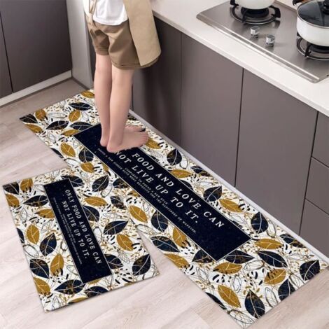 Fußmatten – 2er-Set – Rutschfest – Waschbar – Küche – 40 x 60 cm + 40 x 120 cm (1/5)